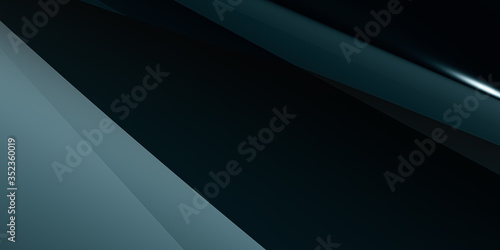 Dark black and blue volumetric simple business background, beauty 3D effect