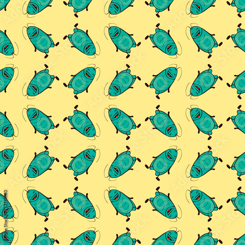 Cockroach pattern , illustration, vector on white background