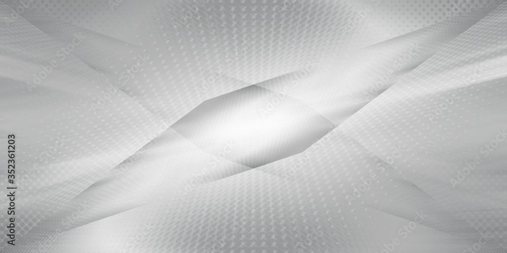 Gray halftone pattern with white line motion backdrop wallpaper. Clean Grey geometric background. Gray halftone pattern with white line motion backdrop wallpaper. Clean Grey geometric background.