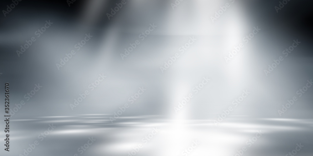 soft gray studio room background, grey floor backdrop with spotlight ...