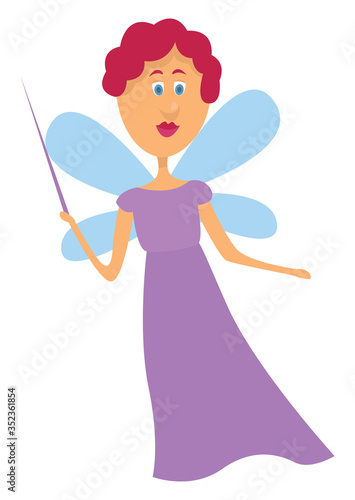 Fairy godmother , illustration, vector on white background