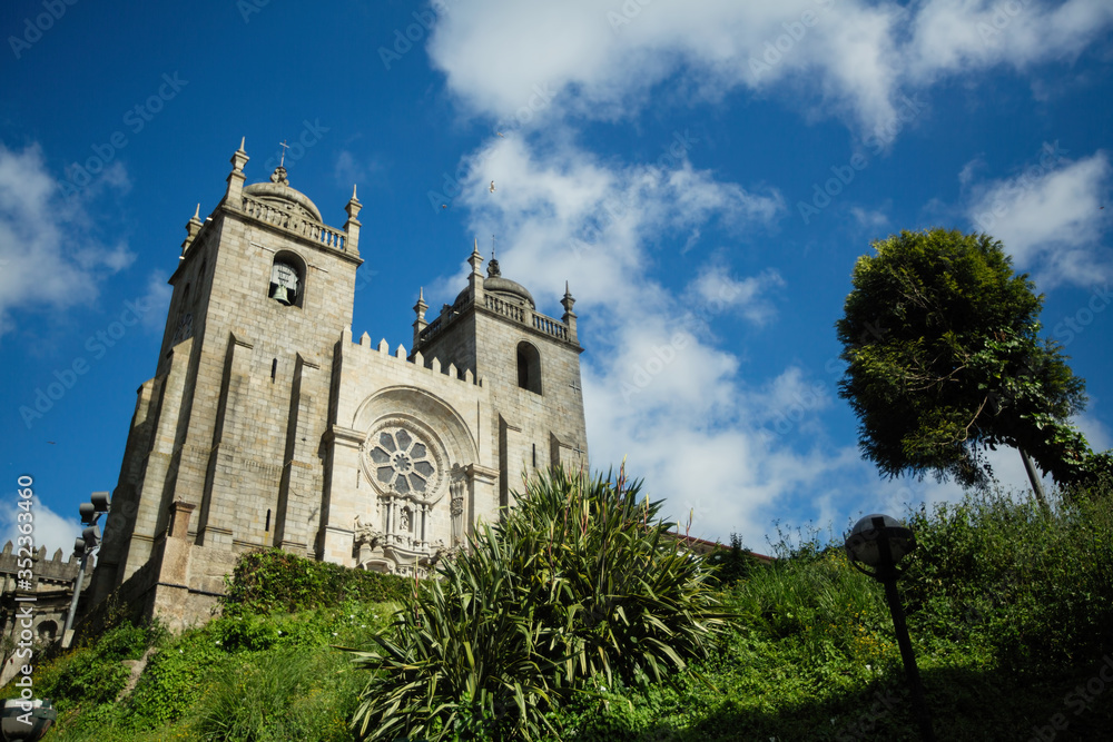 Fototapeta premium View of The Porto Cathedral (Se do Porto) Portugal.