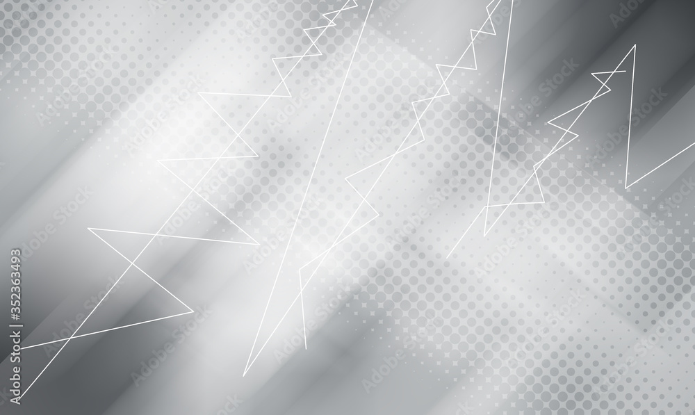 Gray halftone pattern with white line motion backdrop wallpaper. Clean Grey geometric background. Gray halftone pattern with white line motion backdrop wallpaper. Clean Grey geometric background.