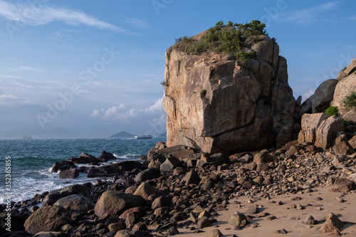 Big rock on Lamma Island in Hong Kong