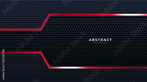 abstract black with red line technology background  modern futuristic wallpaper  solid texture  deep futuristic backgrounds. vector.