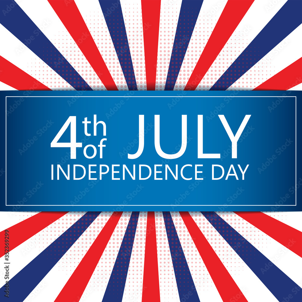 4th of July USA Independence Day Background. Vector illustration