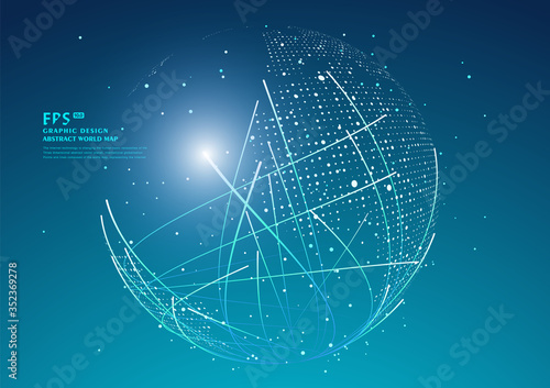 Three-dimensional abstract planet,meaning globalization, internationalization
