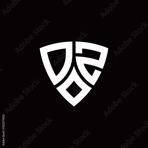 DZ monogram logo with modern shield style design template Free Download DZ monogram logo with modern shield style design template - GFXLoad