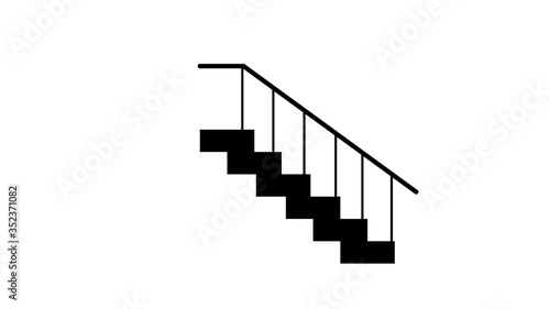  Stairs symbol logo illustration. graphics