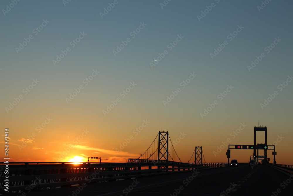 Obraz premium Market pro photos Bridge sunset