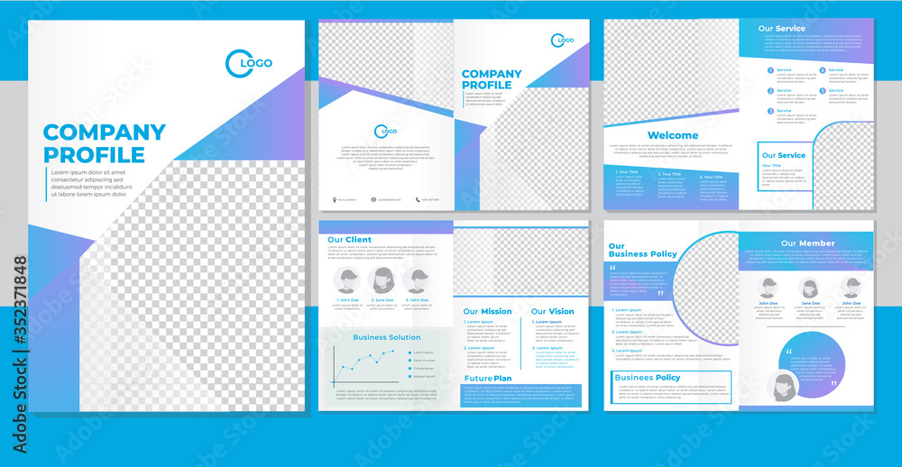Minimal business company brochure templates Minimal business company brochure templates