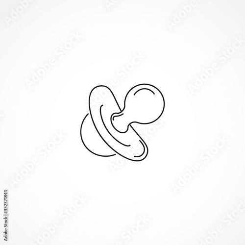 baby dummy line icon. baby dummy isolated line icon