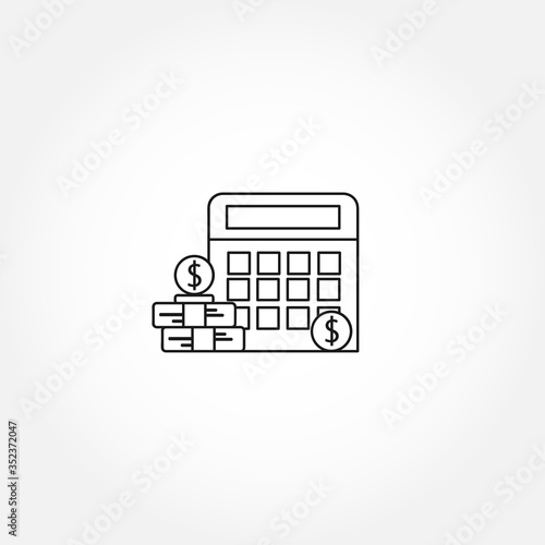 Calculator line icon. accounting isolated line icon. accounting icon.
