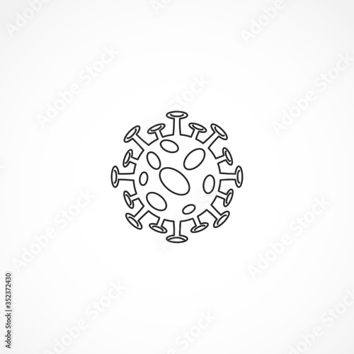 Coronavirus line icon. Coronavirus isolated line icon