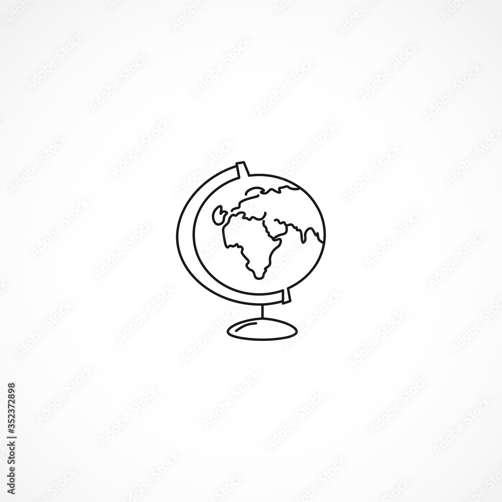 earth globe line icon. earth globe isolated line icon earth globe line icon. earth globe isolated line icon