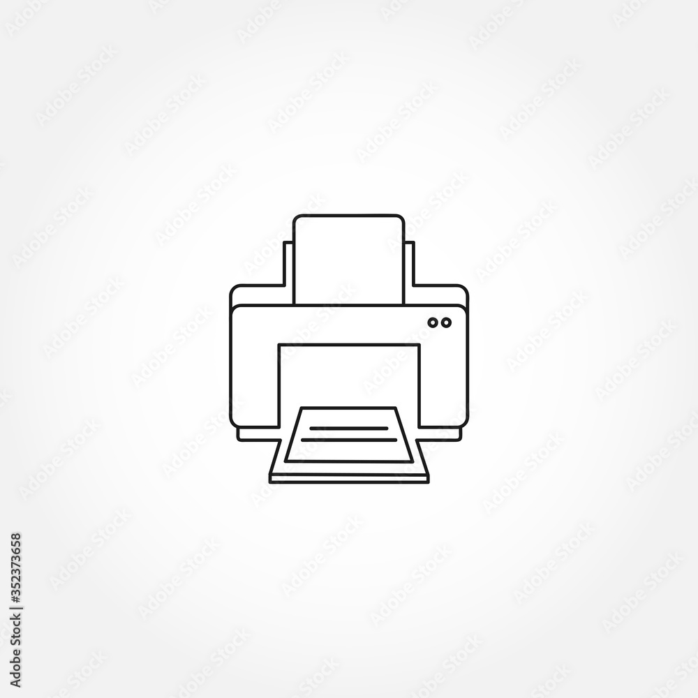 printer line icon. printer isolated line icon printer line icon. printer isolated line icon