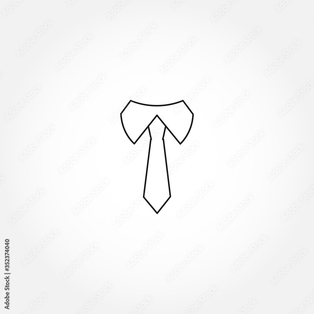 tie with collar line icon. tie isolated line icon tie with collar line icon. tie isolated line icon