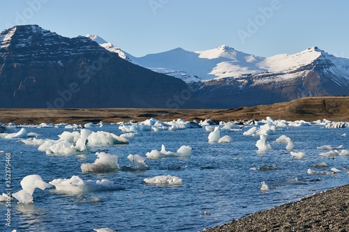 Glacial lake in Jokulsarlon, Iceland