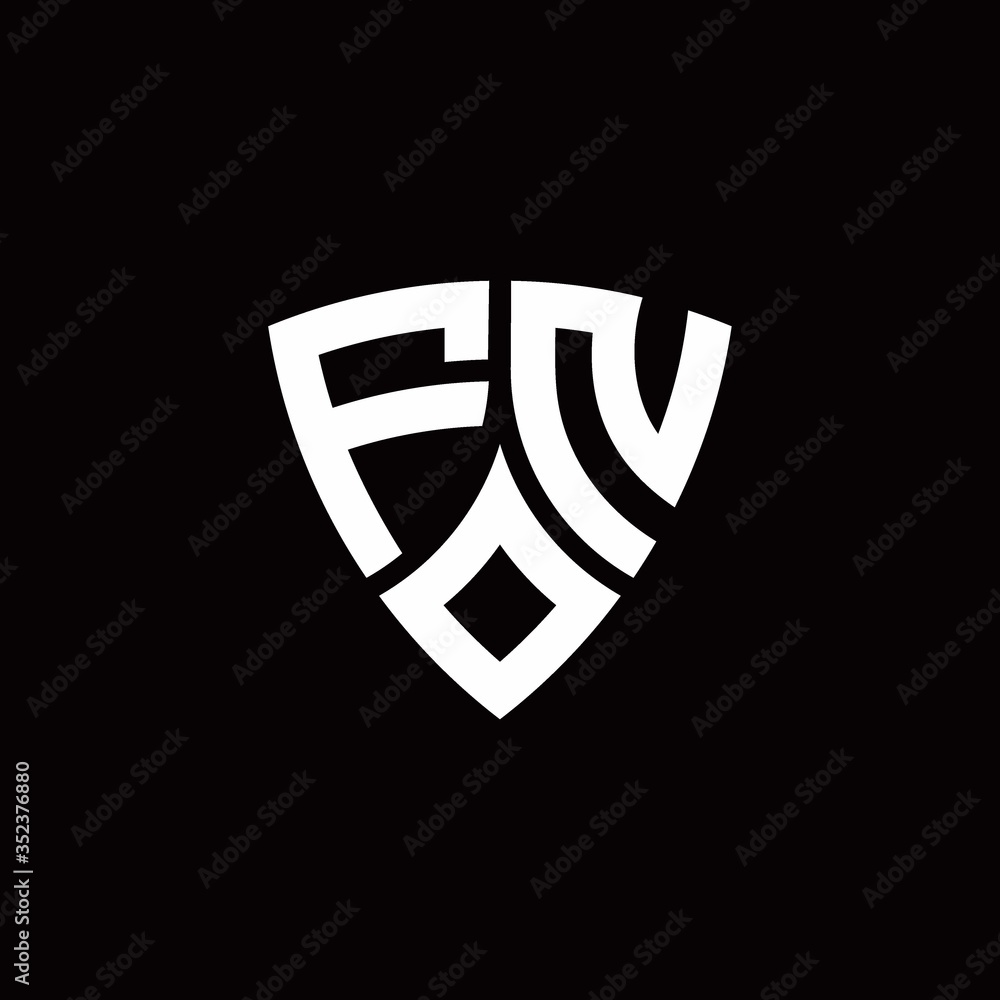 FN monogram logo with modern shield style design template FN monogram logo with modern shield style design template