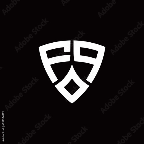FP monogram logo with modern shield style design template