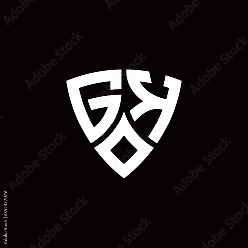 Free Download GK monogram logo with modern shield style design template - GFXLoad