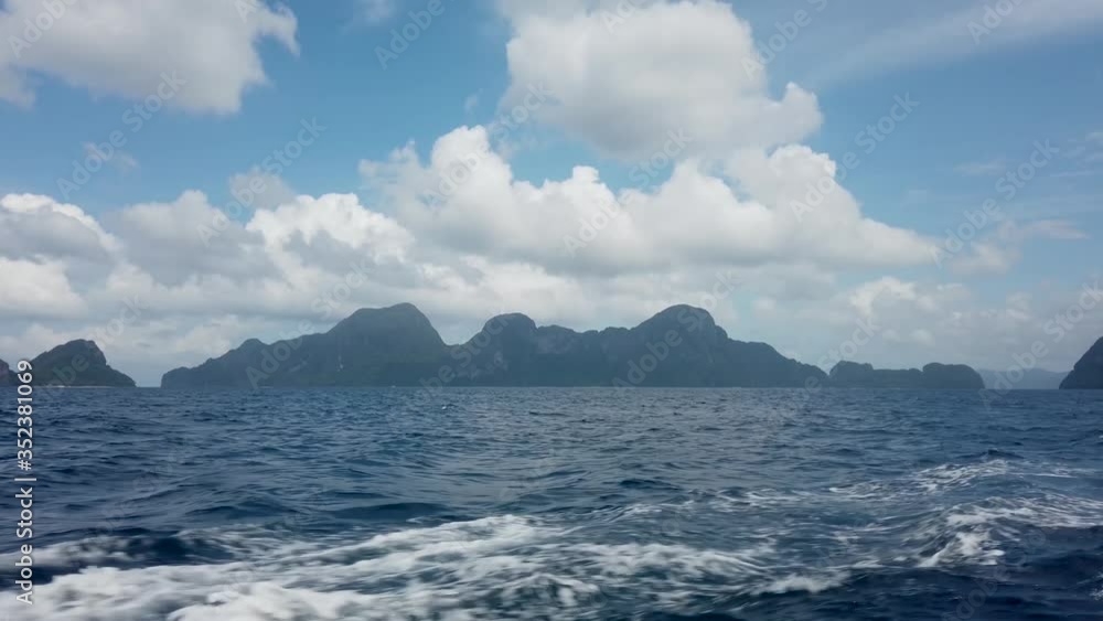 Coron to El Nido,Philippines ferry point of view from deck Coron to El Nido,Philippines ferry point of view from deck