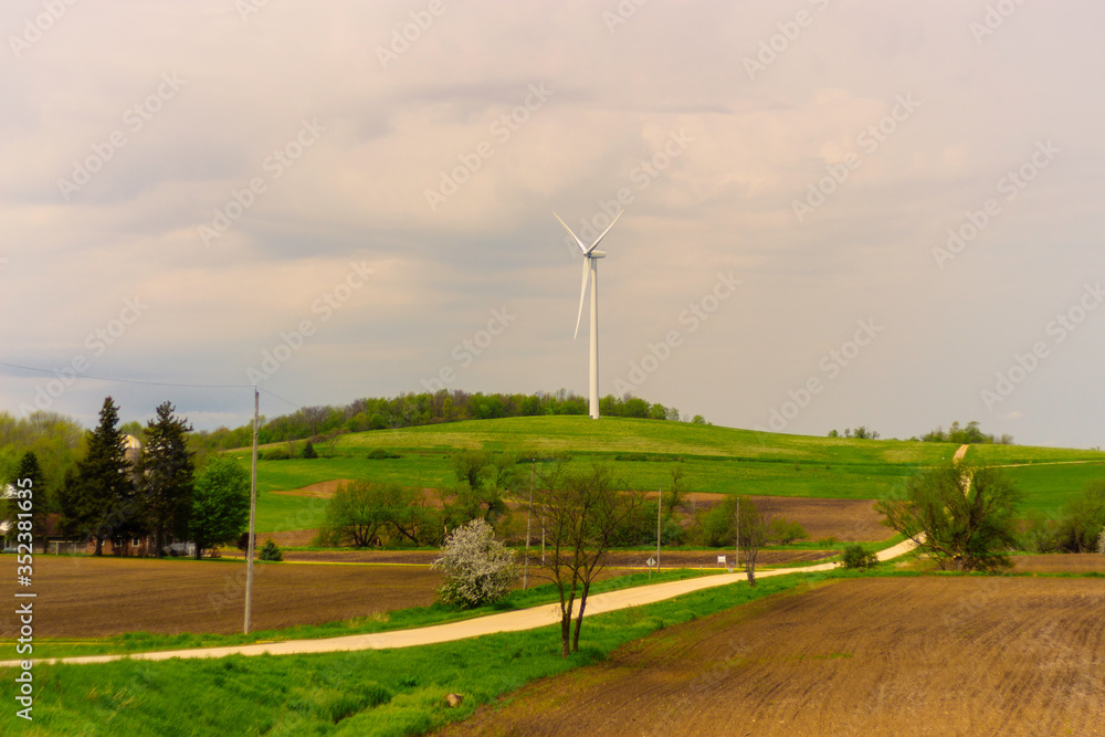 Wind Turbine on a Hilltop