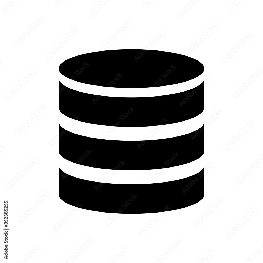 Database outline icon. Symbol, logo illustration for mobile concept and web design. Database outline icon. Symbol, logo illustration for mobile concept and web design.