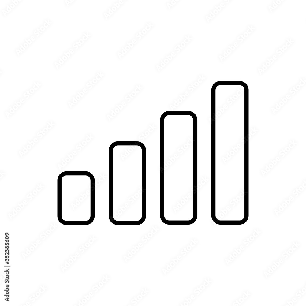 Antenna bars outline icon isolated. Symbol, logo illustration for mobile concept, web design and games. Antenna bars outline icon isolated. Symbol, logo illustration for mobile concept, web design and games.