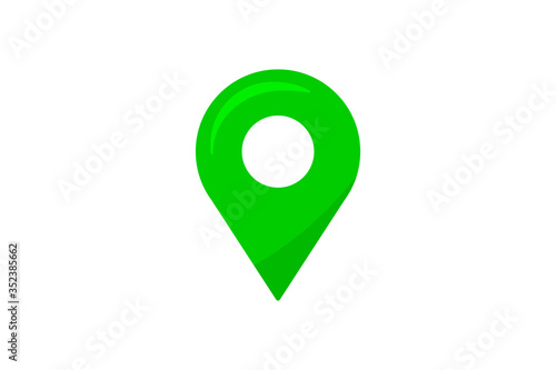 Free Download Green geo tag icon isolated. Symbol, logo illustration for mobile concept and web design. - GFXLoad