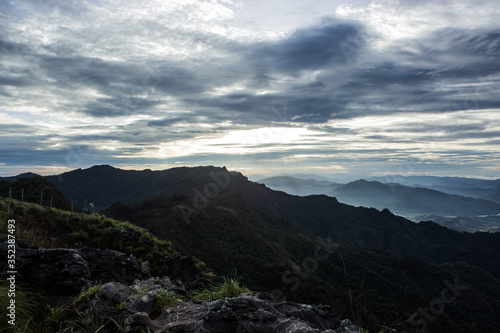 clouds over the mountains