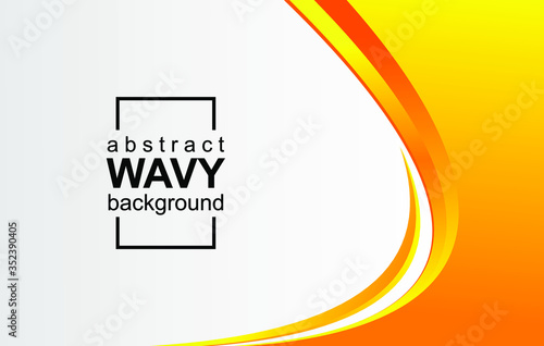 abstract yellow wavy background. Wavy waves banner color line for web banner. vector abstract design. Flyer template vortex design.