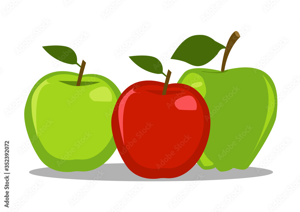 red and green apple vector illustration red and green apple vector illustration