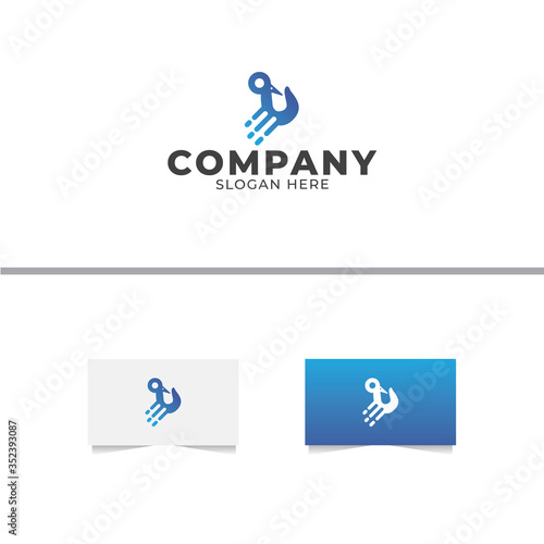 Fast Towing Logo Design Vector Template