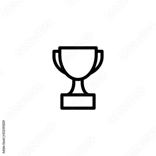 Trophy icon design logo vector template illustration