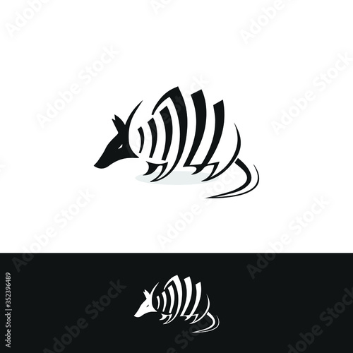 vector illustration of an armadillo. Editable armadillo design.