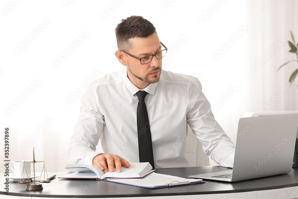 Male lawyer working in office Male lawyer working in office