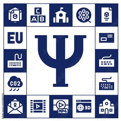 alphabet icon set
