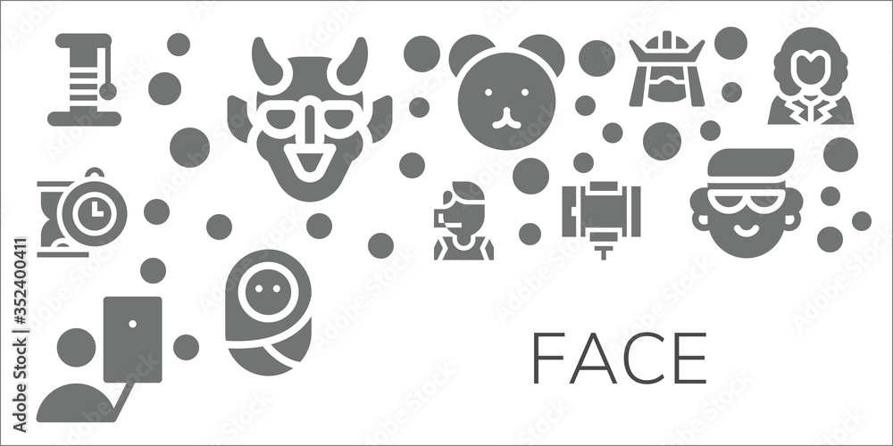 Modern Simple Set of face Vector filled Icons Modern Simple Set of face Vector filled Icons