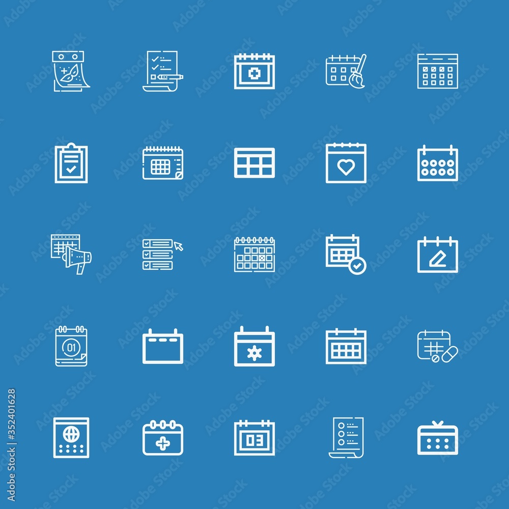 Editable 25 planner icons for web and mobile Editable 25 planner icons for web and mobile