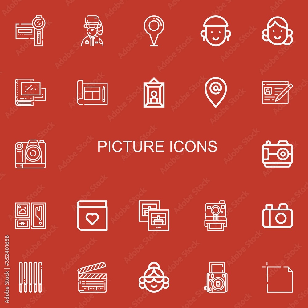 Editable 22 picture icons for web and mobile Editable 22 picture icons for web and mobile