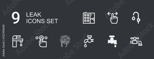 Editable 9 leak icons for web and mobile