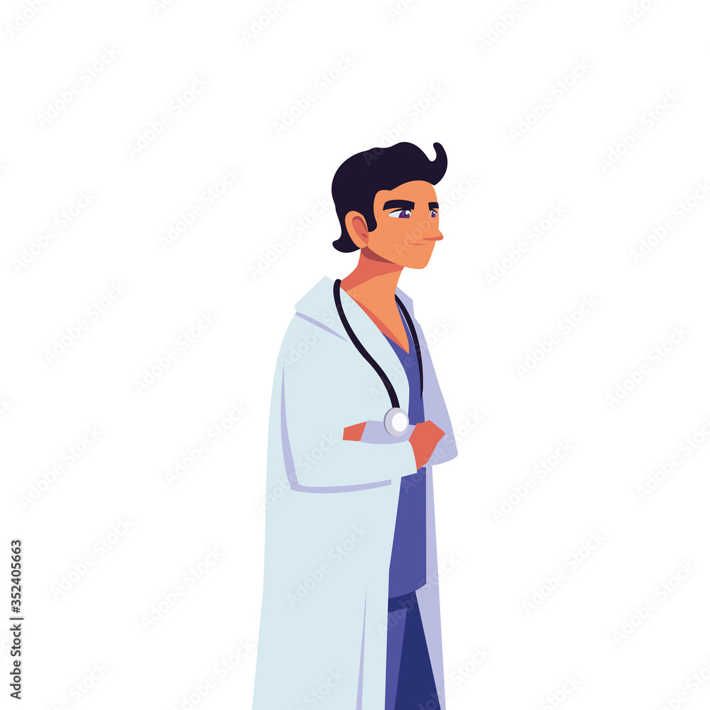 Man doctor with uniform vector design Man doctor with uniform vector design