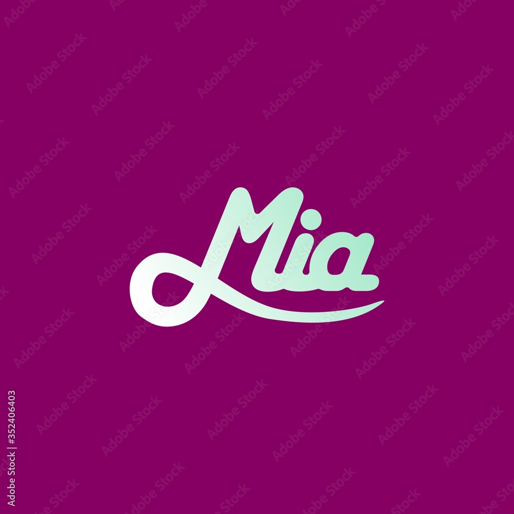 MIA Logo. Feminine Logo. Letter Logo Wordmark Logo. Stock Vector ...