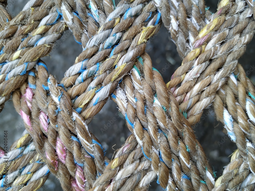 close up of rope