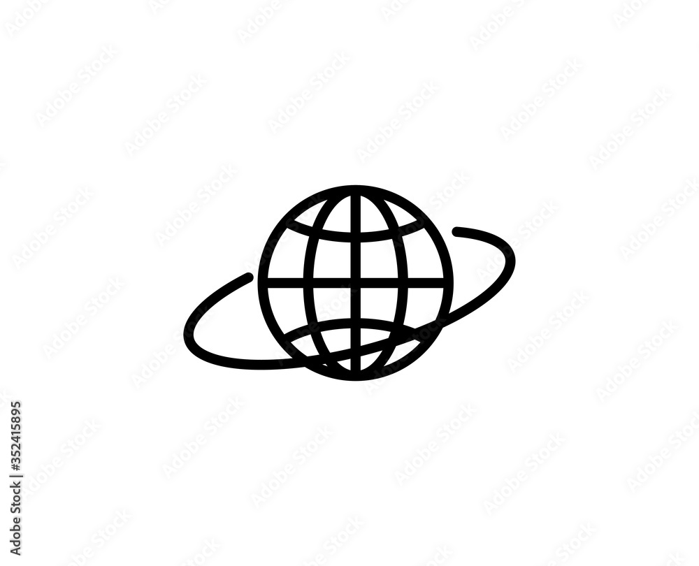 Globe line icon.