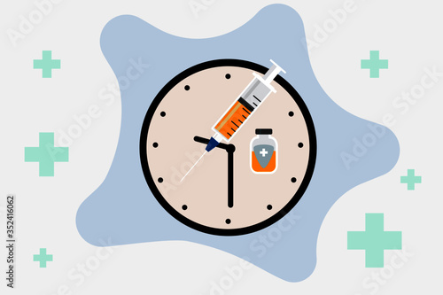 Waiting time for the vaccine to prevent the disease is complete.