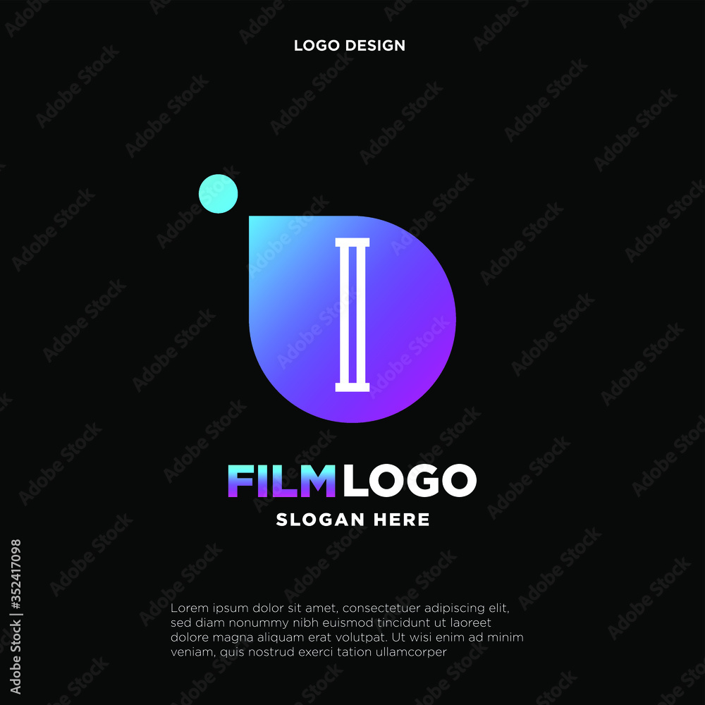 Stylist Letter I logo on a polygon red background. Initial letter uppercase polygon shape negative design logo Illustration. Stylist Letter I logo on a polygon red background. Initial letter uppercase polygon shape negative design logo Illustration.