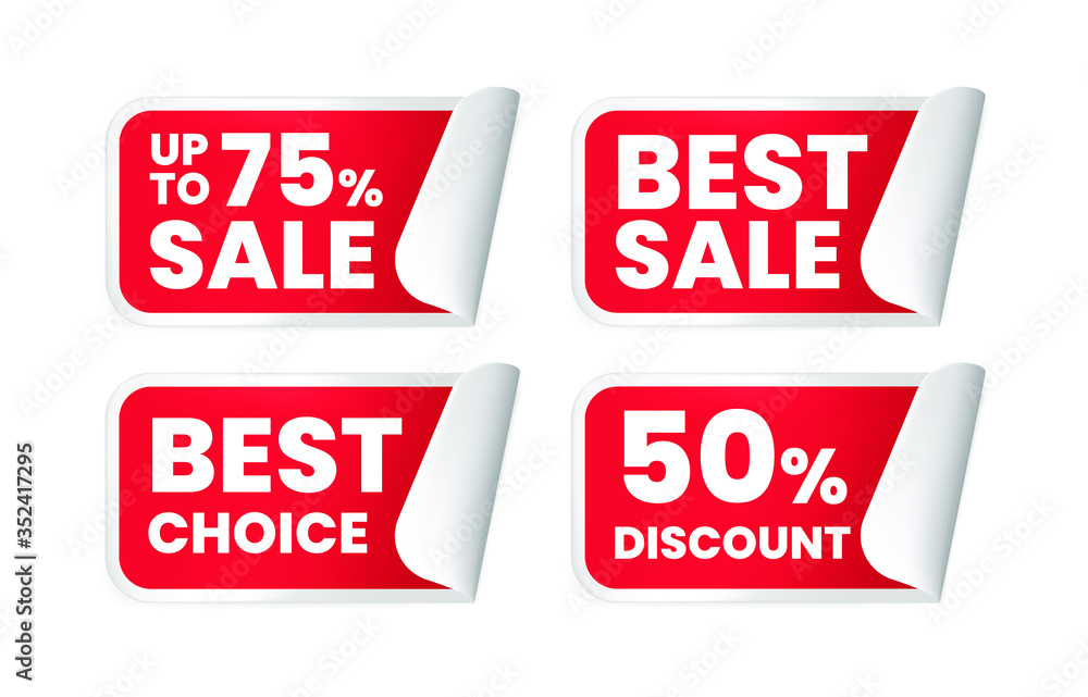 Set of High Quality Realistic Labels on White Background . Isolated Vector Elements Set of High Quality Realistic Labels on White Background . Isolated Vector Elements