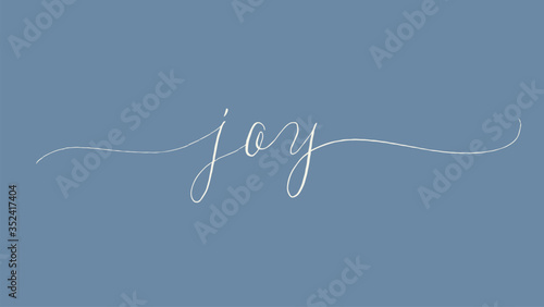 Handwritten style of Joy typography vector